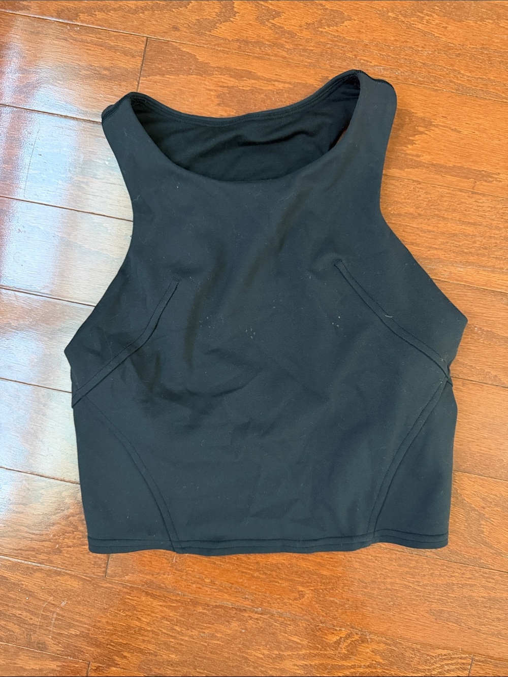 lululemon athletica Black Racerback Cropped Sports Bra
